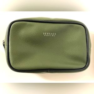VERSACE Parfums Turkish Airlines EMPTY Zip Up Amenities Bag - Green